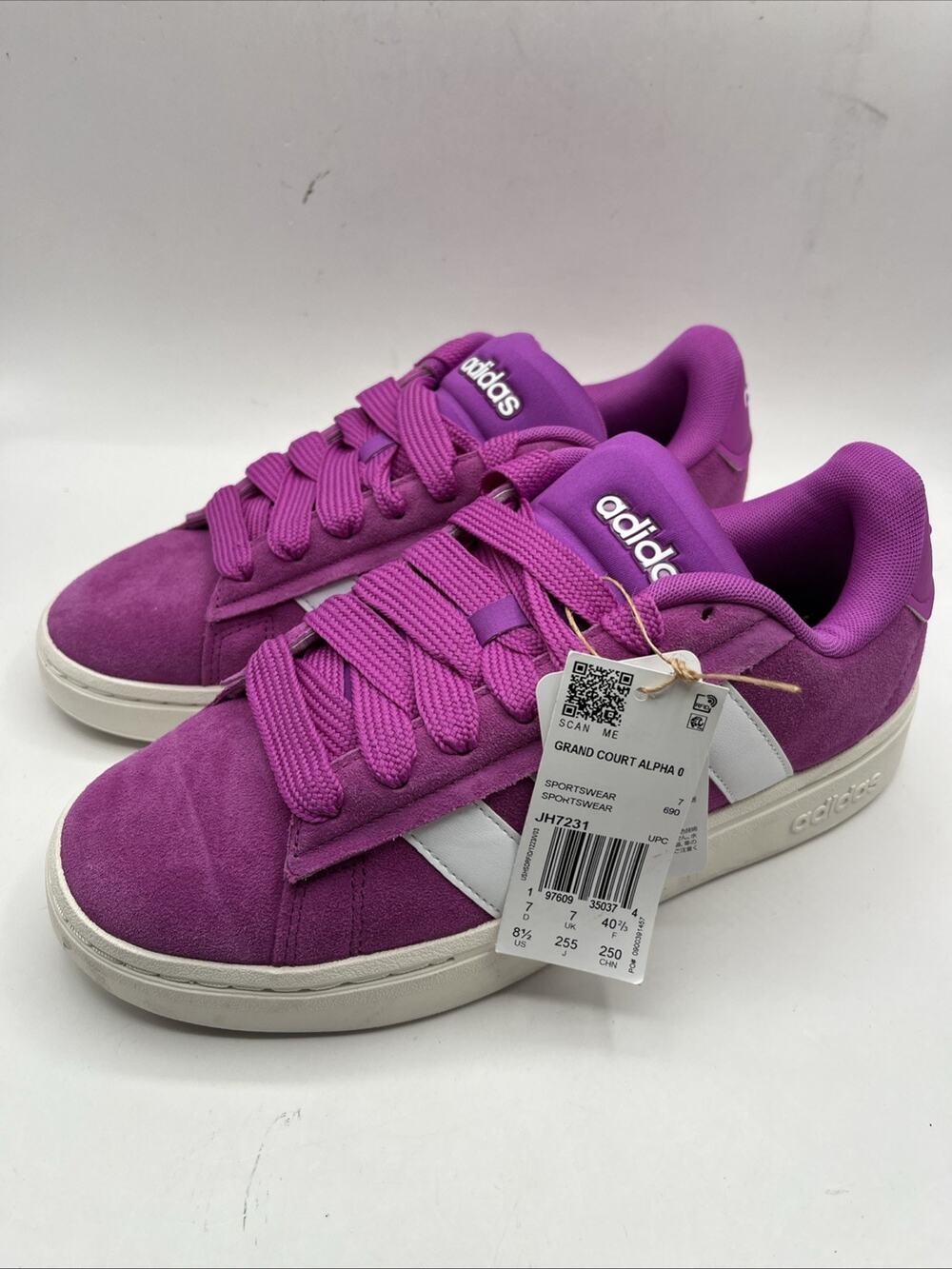 Adidas Grand Court Alpha 0 Athletic Skater Sneakers Shoes Pink White Sz 8.5 NWT